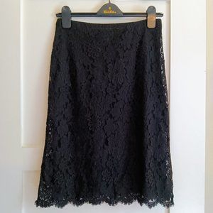 Brooks Brothers Y2K Signature Black Lace Skirt Beautiful and Classic